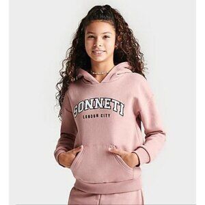 Sonneti Girls Hoodie London City Print Dusty Pink Size Small (8-10) Cotton Blend
